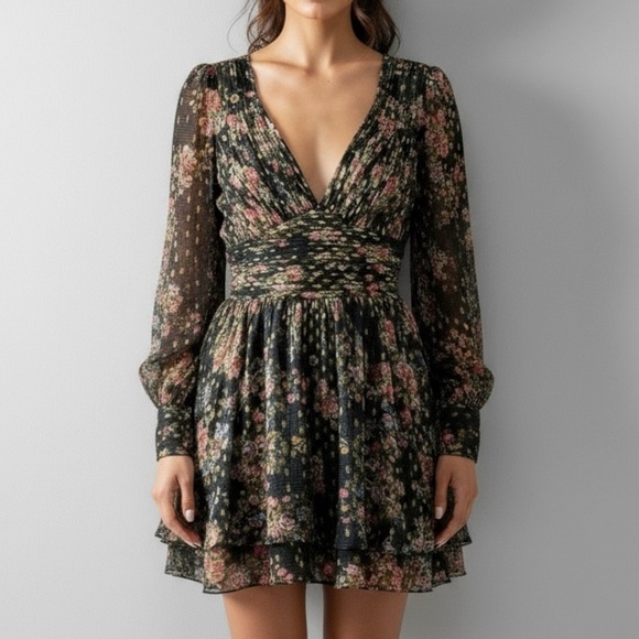 ROCOCO SAND Jane Botta Romper Black Floral XS